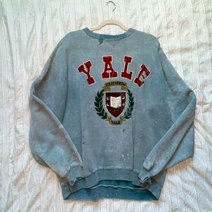 Vintage *RARE* 80s Yale University Distressed Sweatshirt